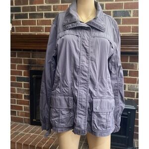 Eddie Bauer Women's Zip/Snap Closure Inside Draw String Cotton Size XL Pre Owned